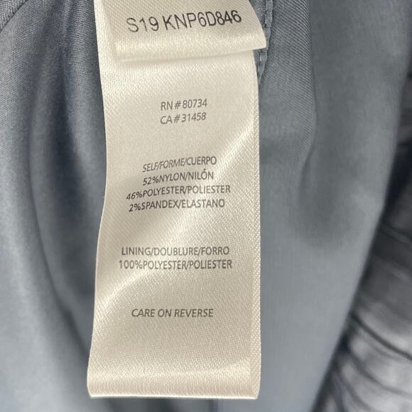 BCBGeneration Ruffle Bodice Maxi Dress Strapless Cocktail Gray Coral Size 2 - Picture 4 of 9